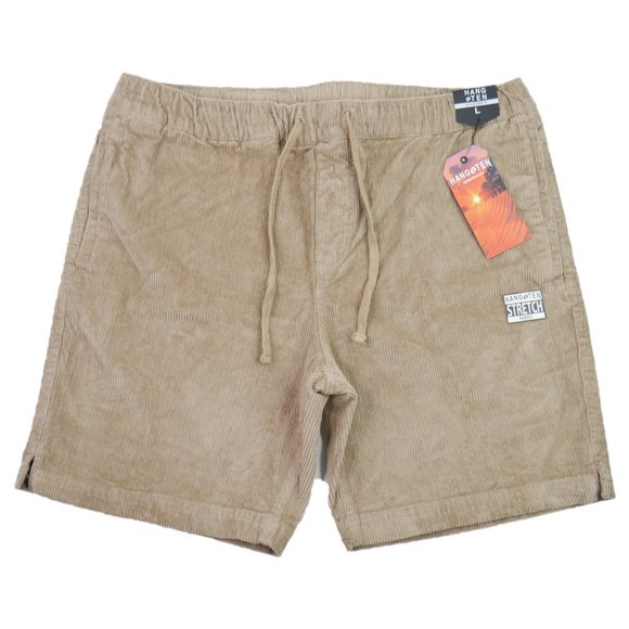 Hang Ten Corduroy Longrider Shorts Men's Size XL Khaki OP